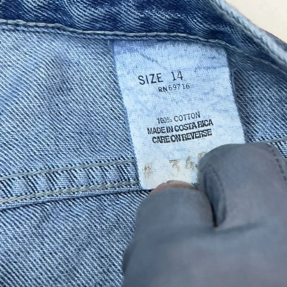 Vintage International JORDACHE Jean Shorts High Rise Blue Denim 9” inseam 14 NWT